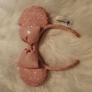 Disney Pink Sequin Minnie Mouse Ears Headband